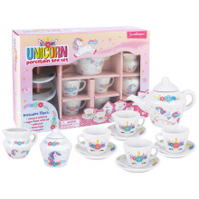 Unicorn Porcelain Tea Party Set for Little Girls, 13 Pieces
