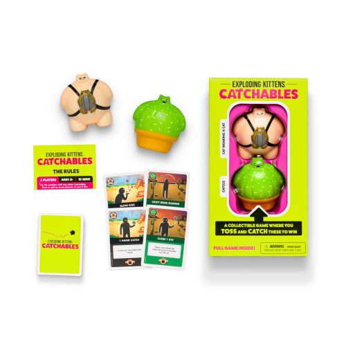 Exploding Kittens Presents Catchables 2-Pack #2 (Cat-wearing-a-cat & Catcus) 1