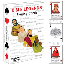 Playing Cards: Bible Legends - Diverse Bible Characters, Stories & Encouraging Bible Verses - Trivia Card Game - Christian Cards for Family Game Night