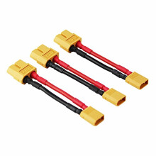 3pcs/lot Male XT-30 to Female XT-60 Connector Adapter XT30 XT60 FPV 16awg 1.96inch Cable(pack of 3)