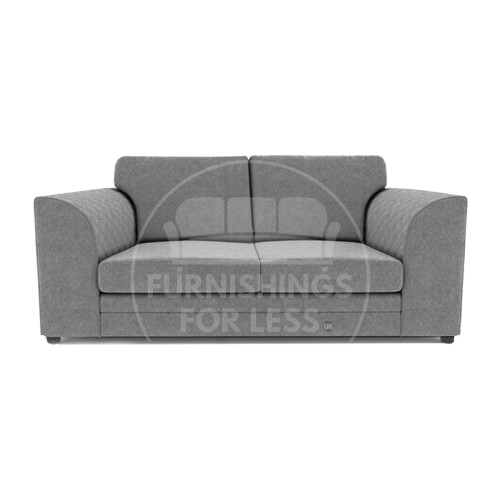 (Grey, 3 Seater) Quilted Chenille Fabric Fullback Corner Sofa Range