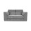 (Grey, 2 Seater) Quilted Chenille Fabric Fullback Corner Sofa Range 1