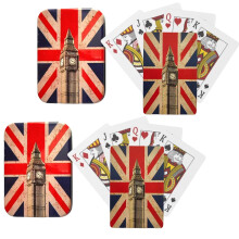 2 x Union Jack Playing Cards - London British Flag UJ Playing Card - Big Ben Cards Comes in Metal Storage Tin
