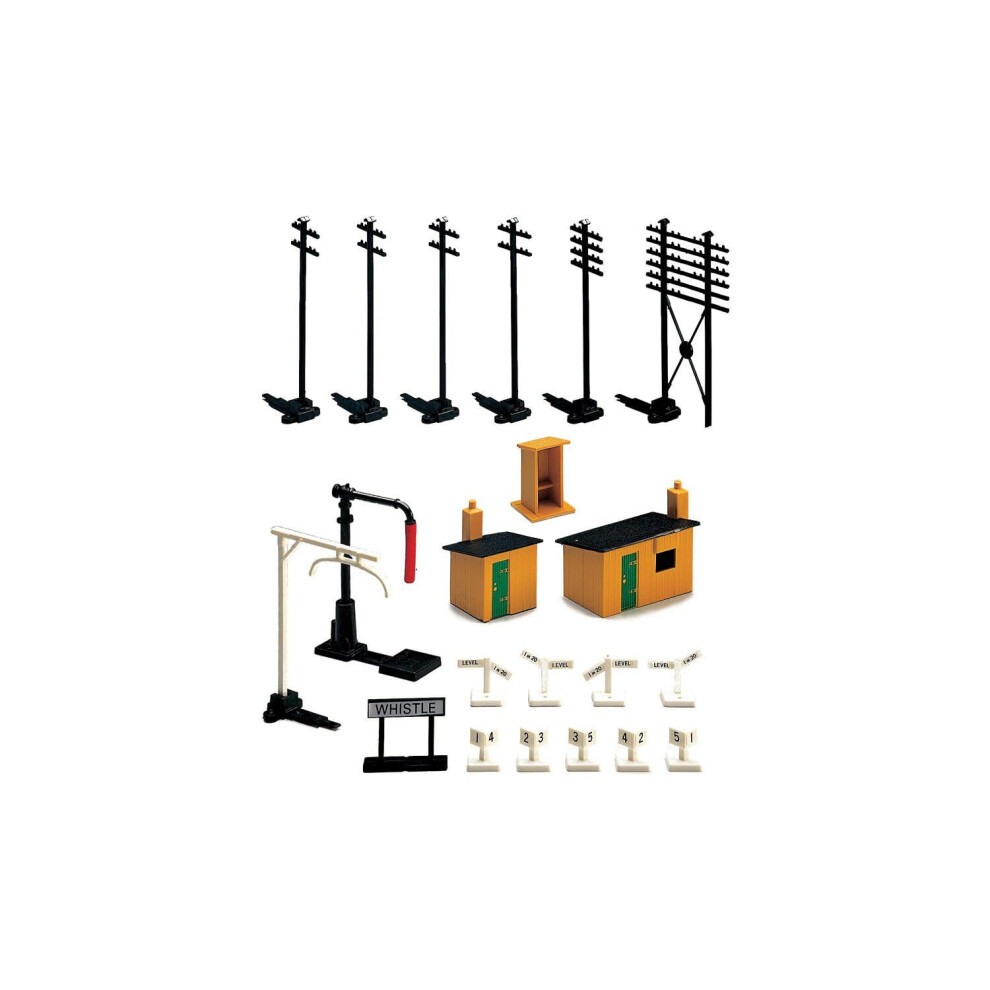 R574 OO Gauge Trackside Accessories, Model Train Accessories for Adding Scenery, Dioramas, Woodland, Buildings and More to 00 Gauge Model Railway -