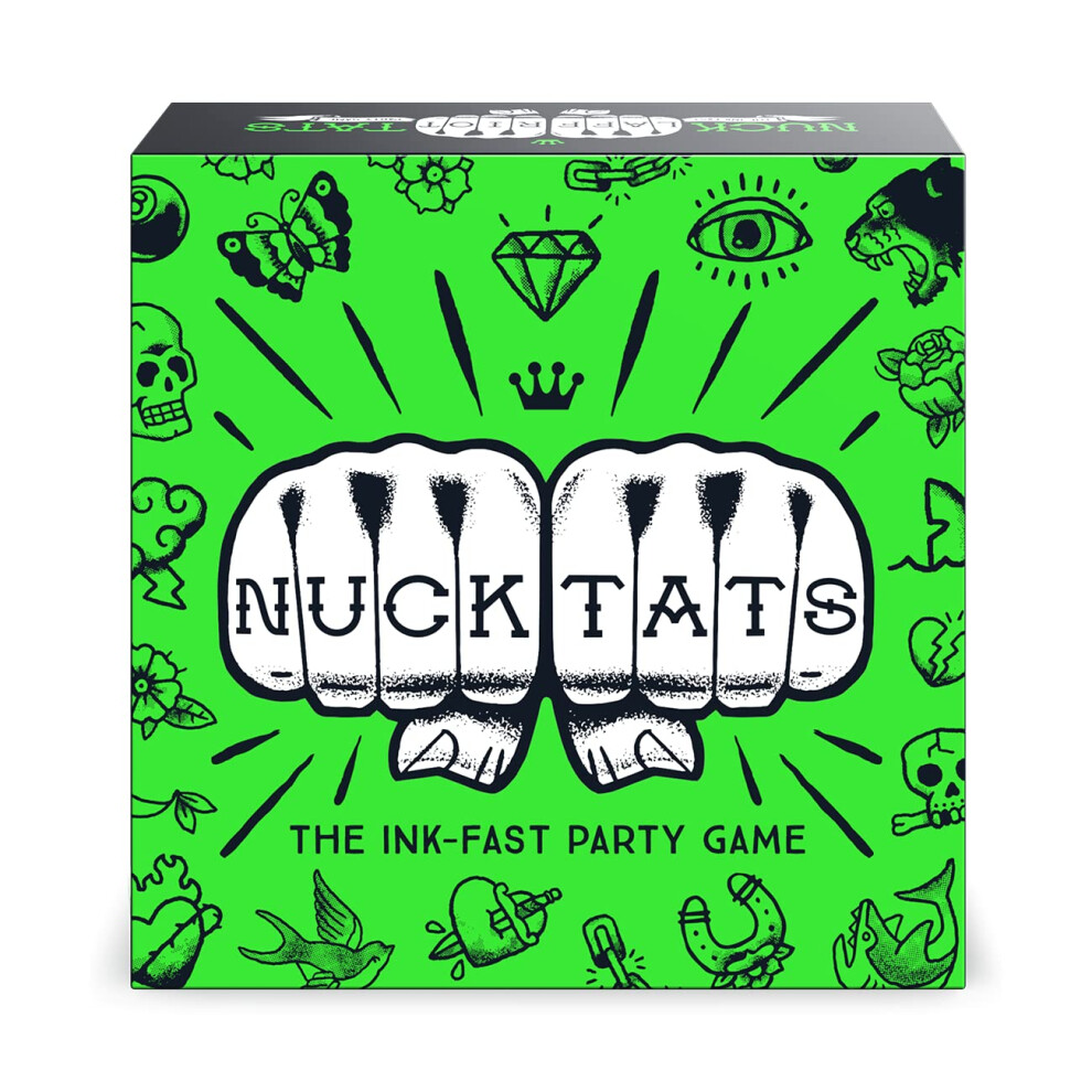 Funko Games: Nuck Tats | The Fast 'Inking Board Game | Fun Adult Party Game | For 3-6 Players Ages 13+