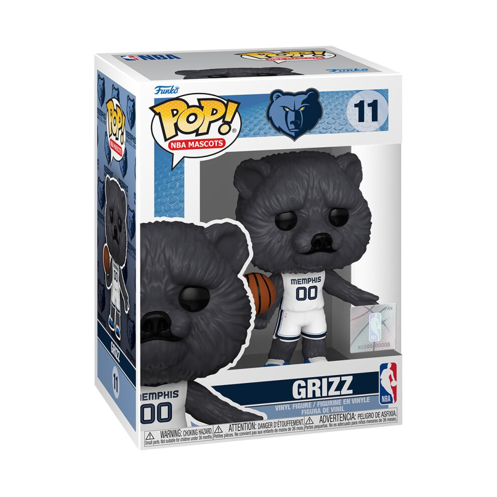 Pop! NBA: Mascots - Memphis - Grizz - NBA Mascots - Collectable Vinyl Figure - Gift Idea - Official Merchandise - Toys for Kids & Adults - Sports Fans