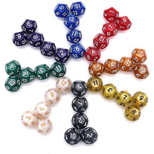 40pcs Count Assorted Pack of 12 Sided Dice - Multi Colored Assortment of D12 Polyhedral Dice (8 Colors ,5pcs for 1 color