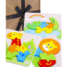Wooden Toys Animal Puzzle | Jigsaw Puzzles for boys and girls | Educational Animal Jigsaw | Handmade Toys & Games | Jaques of London