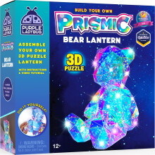 Prismic Make Your Own 3D Light Up Bear Craft Kit - Great 12 Year Old Girl Gifts, Tween Girls Gifts, & Teenage Girls Gifts Age 13 - Creative Toys for 8