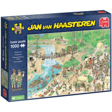 Jan Van Haasteren Jungle Tours - 1000 Piece Adults Puzzle & Comic Puzzle - Large Jigsaw Puzzle for Adults - 100% Recycled Cardboard 1000Pc Jigsaw, Fun