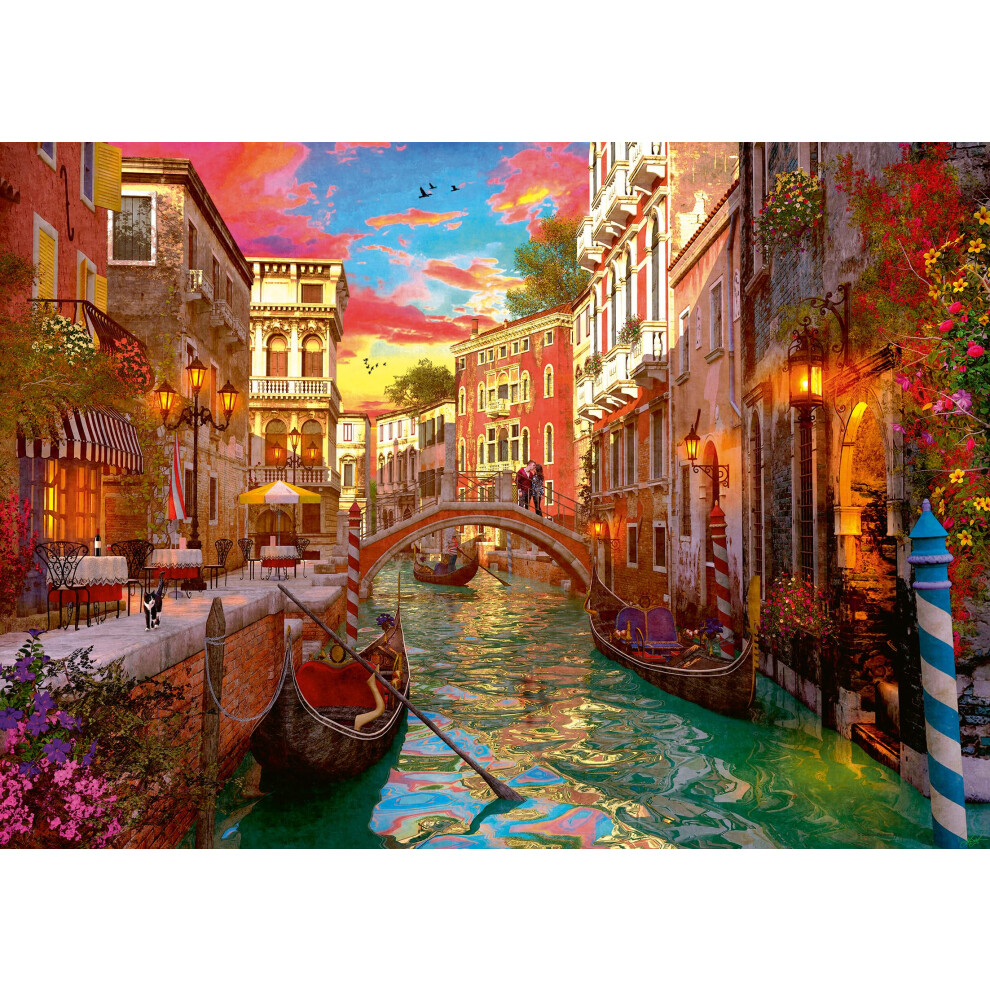 Venice Romance 1000 Piece Jigsaw Puzzles for Adults and Kids Age 12 Years Up - Italy