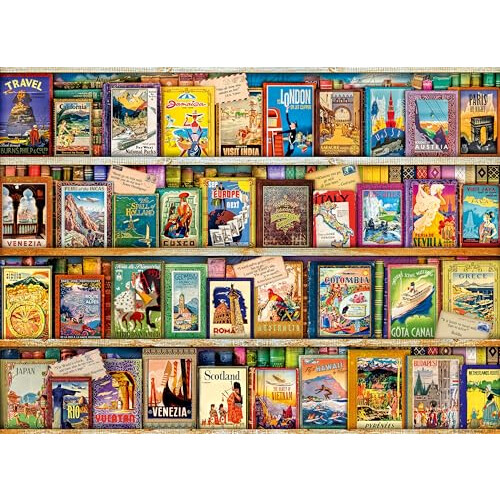 Ravensburger 2D-puslespil: Vintage - Postkort 500 brikker