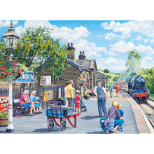 Railway Heritage No.1 Corfe Station & Oakworth Station 2x 500 Piece Jigsaw Puzzle for Adults and Kids Age 10 Years Up
