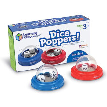 LER3766 Poppers (Set of 2) The Fun, Easy Way to Roll Dice for Games & Maths Learning, Ages 3+, Mehrfarbig/Meereswellen (Ocean Tides)