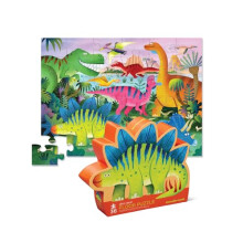 Crocodile Creek 36-Delige Vloerpuzzel - Leuke Puzzels voor Kinderen 3-5 Jaar - Stevige Opbergdoos - Dino Land - 27" B x 20" H