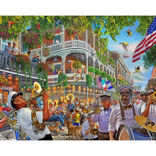 Puzzle Vermont Christmas Company New Orleans 1000 dielikov - plne prepojen a n hodne tvarovan dieliky - velk velkost 76 x 61 cm