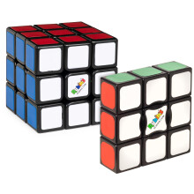 Rubik's Starter Pack, The Original 3x3 Cube and 3x3x1 Edge Gift Set Fidget Cube Stress Relief Fidget Toy Travel Games, for Adults and Kids Aged 8