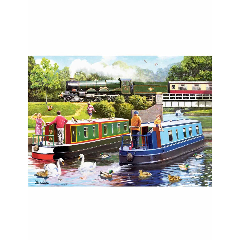 Leisure days No.10 Day on the Canal 1000 Piece Jigsaw Puzzles for Adults and Kids Age 12 Years Up