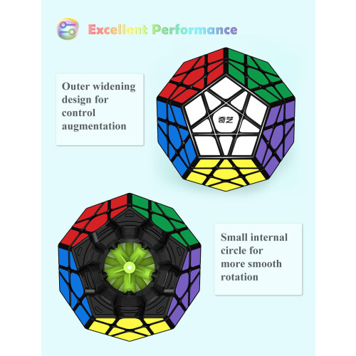 Speed Cube Set, Cube Bundle of Pyramid Dodecahedron Cube Set Smooth Puzzle Magic Cube Toy for Kids 2 Pack 2