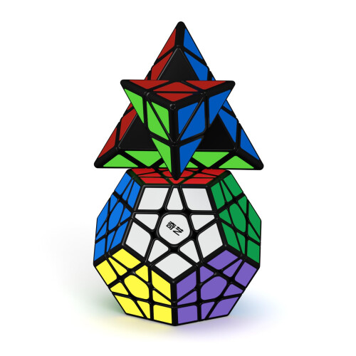Speed Cube Set, Cube Bundle of Pyramid Dodecahedron Cube Set Smooth Puzzle Magic Cube Toy for Kids 2 Pack