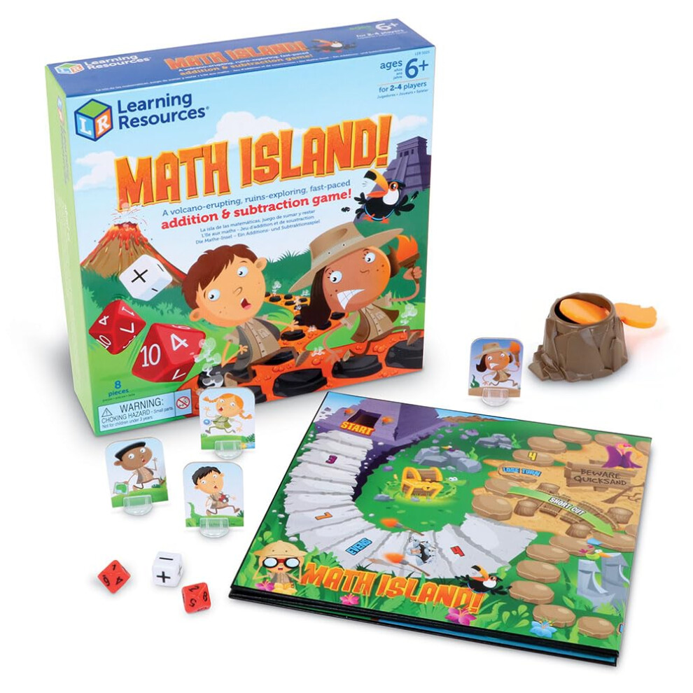 Maths Island Addition & Subtraction Game, Educational Games, Maths Games for 6 Year olds, Teaching Toys, Children's Maths Games, Educational Indoor