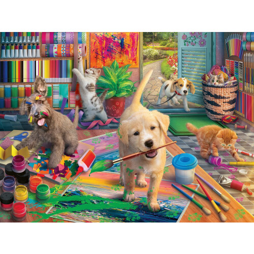 Ravensburger Puslespil 750 Søde Kunstnere