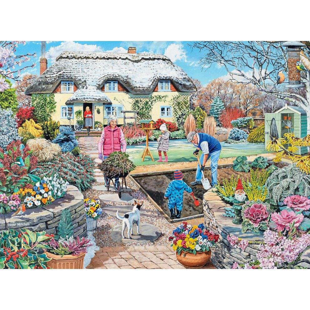 Grandad's Garden 500 Piece Jigsaw Puzzle for Adults and Kids Age 10 Years Up - Nostalgia