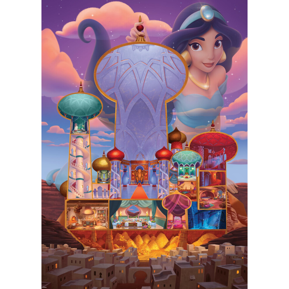 12000258 - Disney Castles: Jasmine - 1000 pieces jigsaw puzzle â Puzzle for adults and kids age 14 years up, disney jigsaw, disney gifts