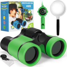 Binoculars for Kids, Kids Binoculars toys for 3 4 5 6 7 8 Years Boys and Girls, Set with Magnifying Glass & Compass - Birthday Gifts Outdoor Toy for
