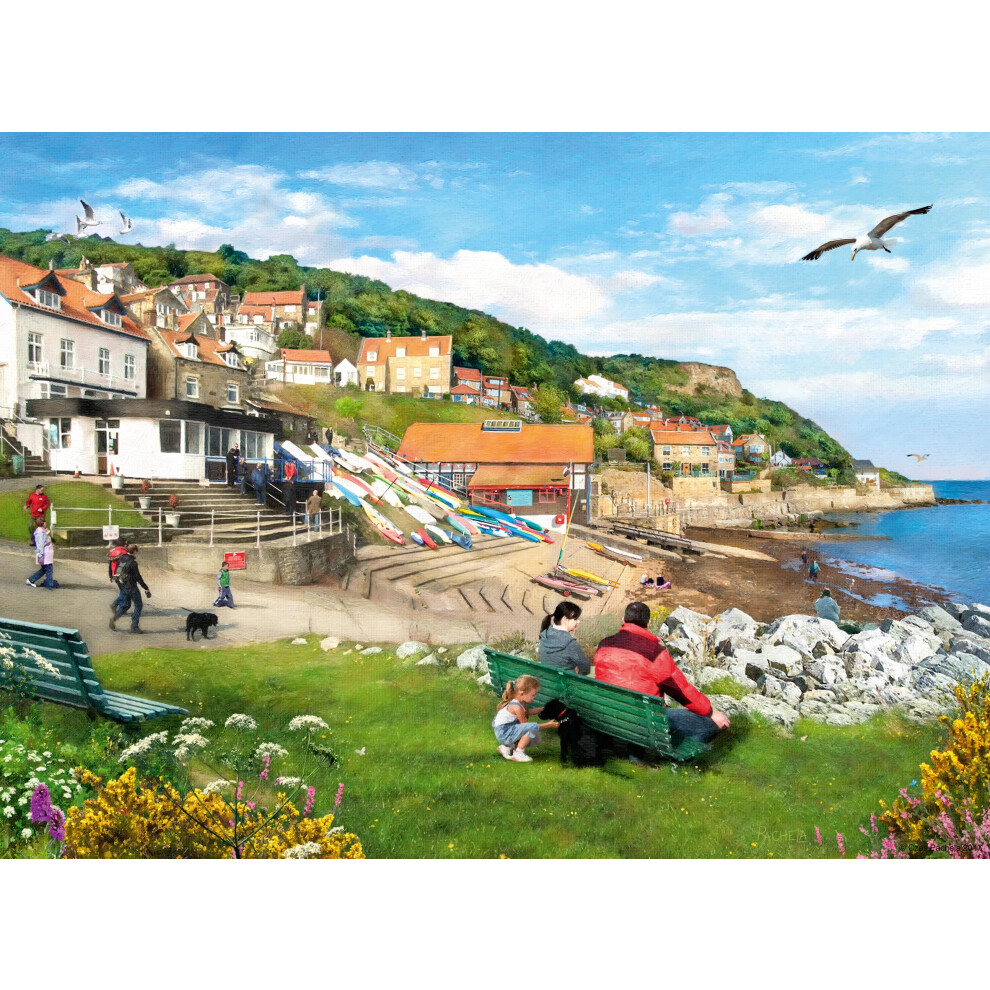 Picturesque Landscapes No.1 Yorkshire Whitby & Runswick Bay 2x 500 Piece Jigsaw Puzzle for Adults and Kids Age 10 Years Up