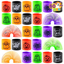 JOYIN 60 PCS Halloween Coil Spring for Kids Mini Magic Springs Toys Fidget Stress Coils Toy for Halloween Party Favors Trick or Treat Bags Stu