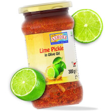 (Pack of 1) Ashoka Olive Oil Lime Pickles with Fresh Lime 300g