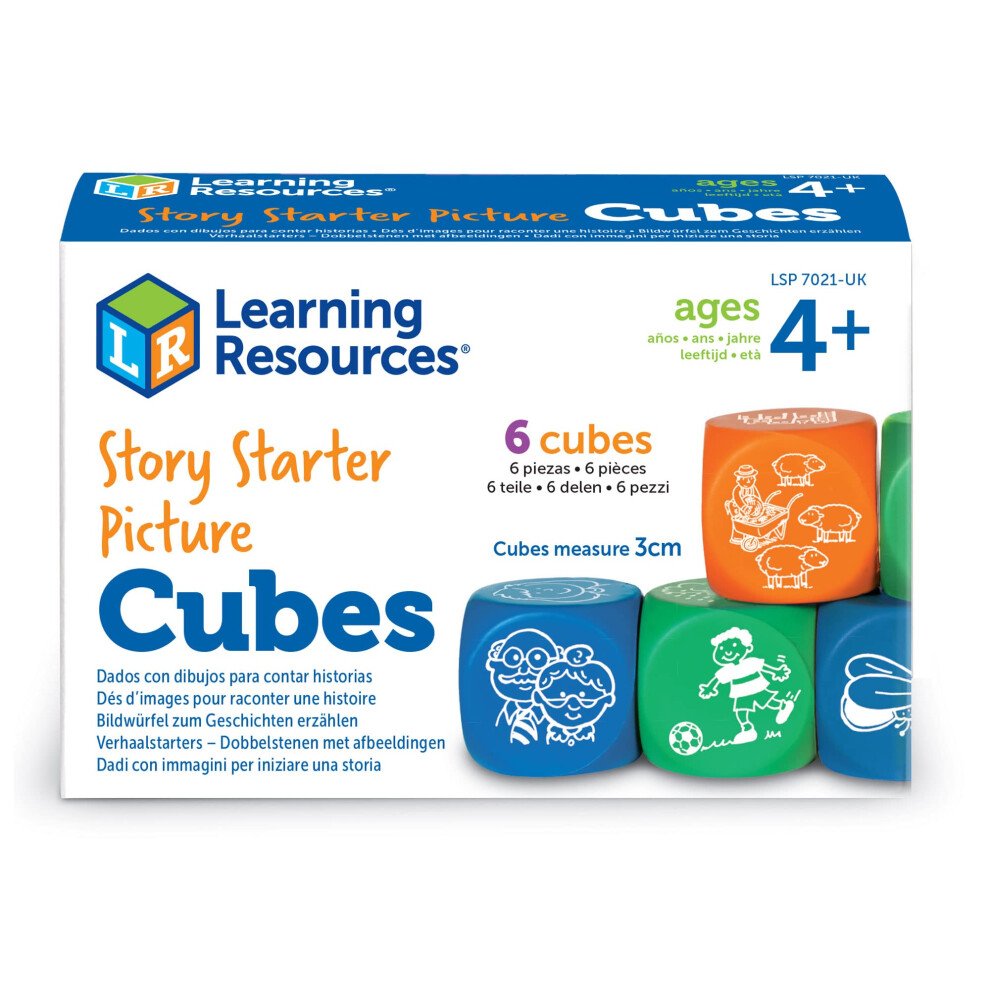 Story Starter Picture Cubes, Story Dice Cubes Toys, Educational Toys, Vocabulary Games for Kids, Teaches Communication, Suitable for Group Activities,