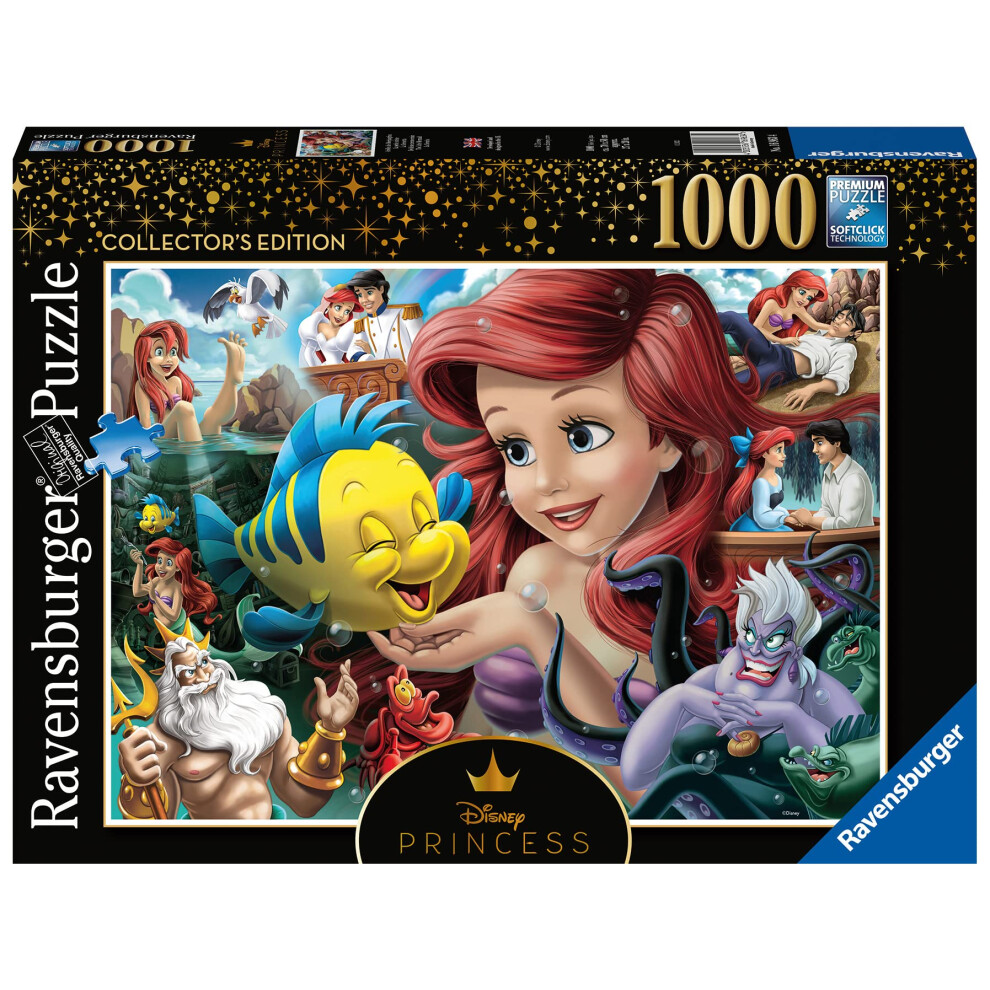 Ravensburger Disney Princess Heroines No.3 The Little Mermaid 1000 Piece Jigsaw Puzzle For Adults & Kids Age 12 Years Up