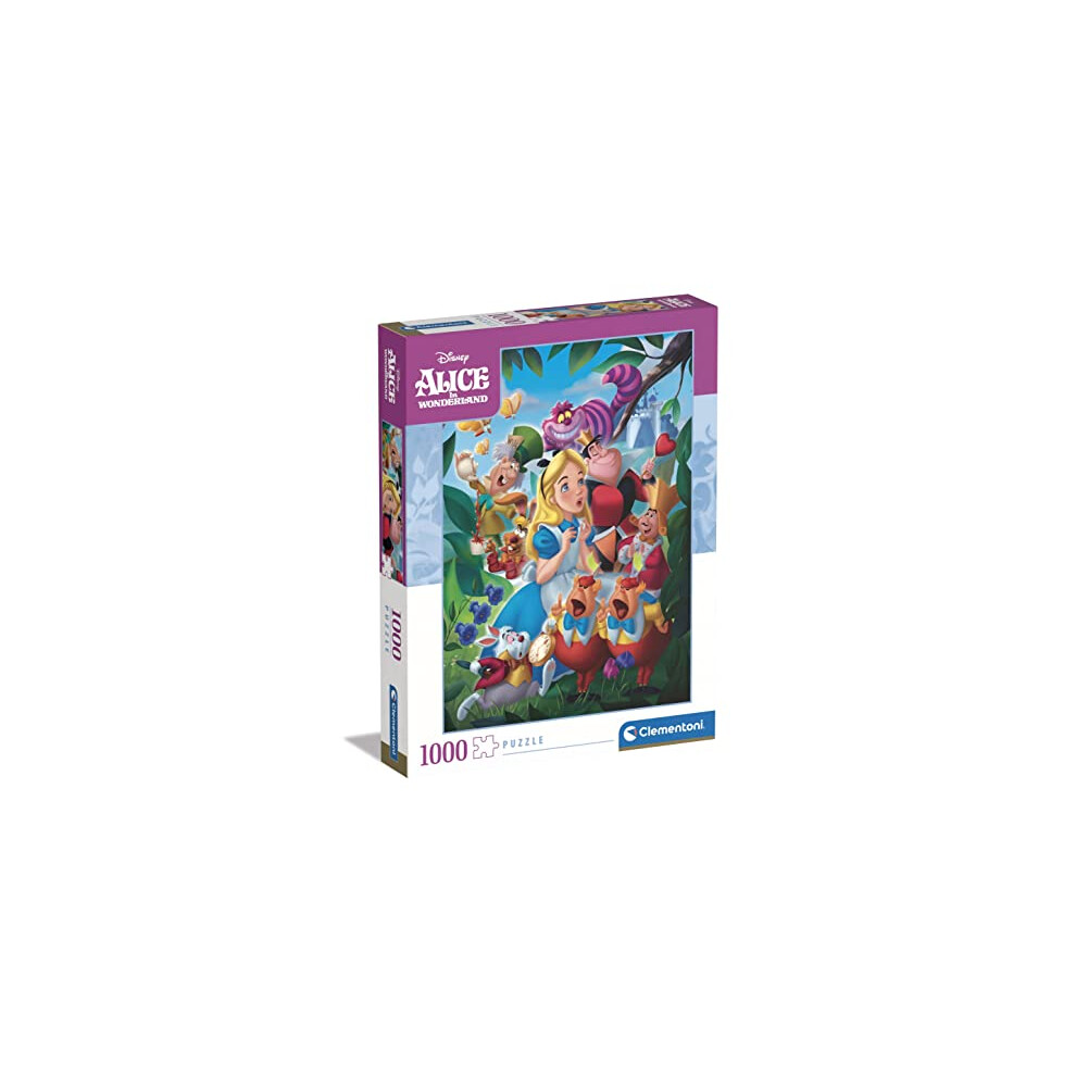 Clementoni 39673 Disney Alice In Wonderland-1000 Pieces-Adult Puzzles, Made In Italy, Multi-Coloured