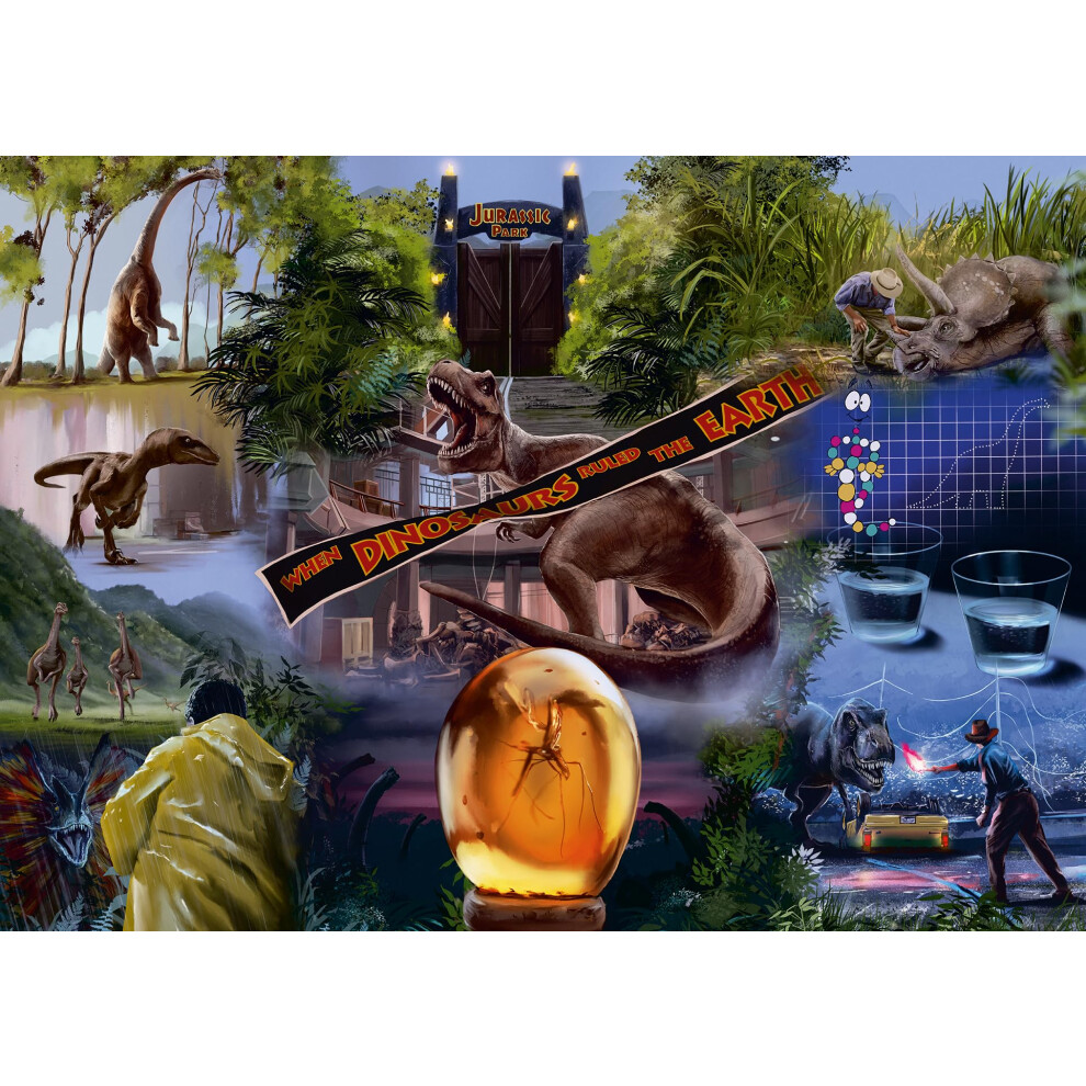 12000187 - Jurassic Park - 1000 pieces jigsaw puzzle â Puzzle for adults and kids age 14 years up, Jurassic Park jigsaw