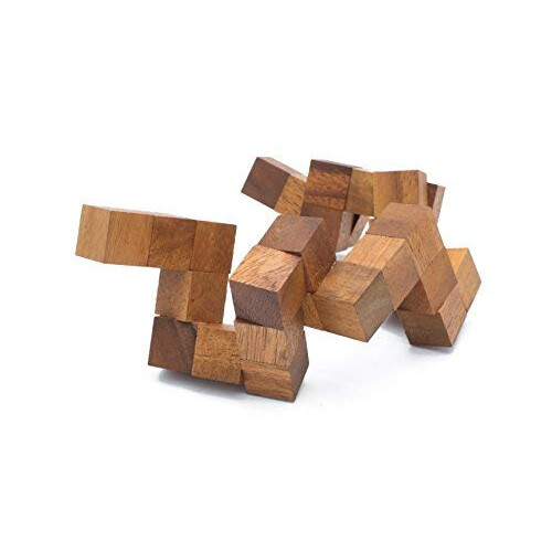 Snake Cube: Ξύλινο 3D Παζλ για Ενήλικες, Εκπαιδευτικό Παιχνίδι Ικανότητας 1