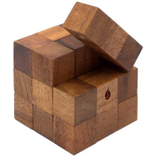 Cubo Serpiente: Puzzle 3D de Madera para Adultos, Juego de Habilidades STEM
