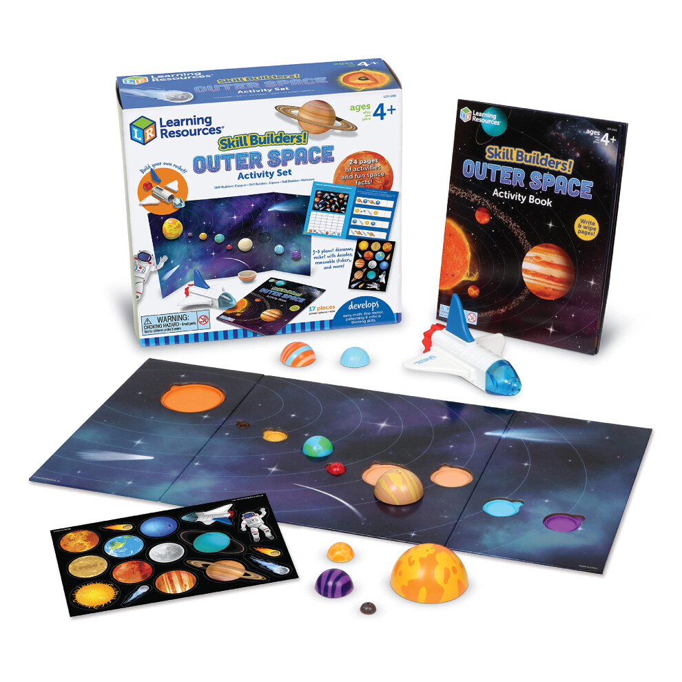 Skill Builders Outer Space Activity Set, 17 Pieces, Ages 4+, Preschool Learning Activities, Preschool Science, Preschool Activity Book, STEM Toys,