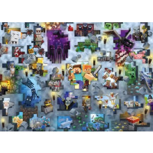 12000422 - Minecraft Mobs - 1000 pieces jigsaw puzzle – Puzzle for adults and kids age 14 years up, minecraft puzzle, gifts for Minecraft fans