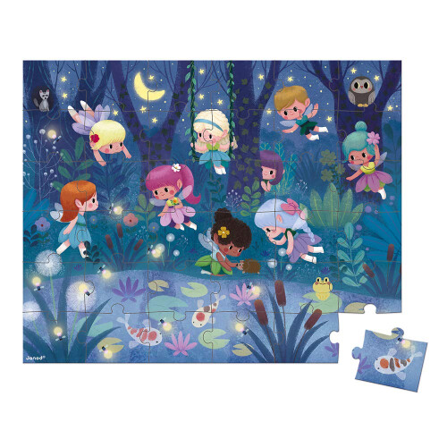 Janod Puzzle le fate e ninfee - 36 pezzi 1