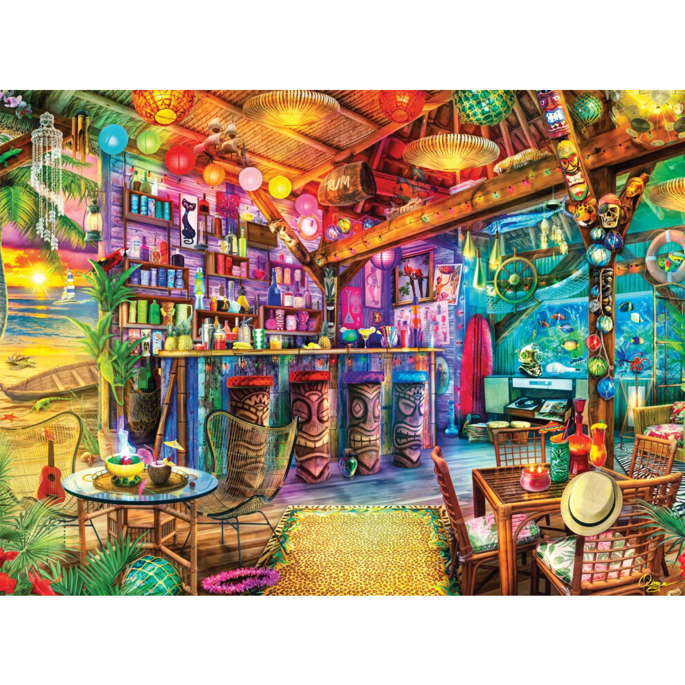 - Aimee Stewart - Tiki Beach Sunset - 1000 Piece Jigsaw Puzzle