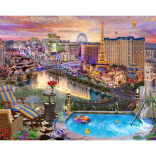 Vermont Christmas Company Las Vegas Twilight Jigsaw Puzzle 1000 brikker