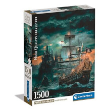Clementoni Puzzel Collectie - Het Piratenschip 1500 Stukken - Poster Inclusief, Puzzel voor Volwassenen 14-99 Jaar