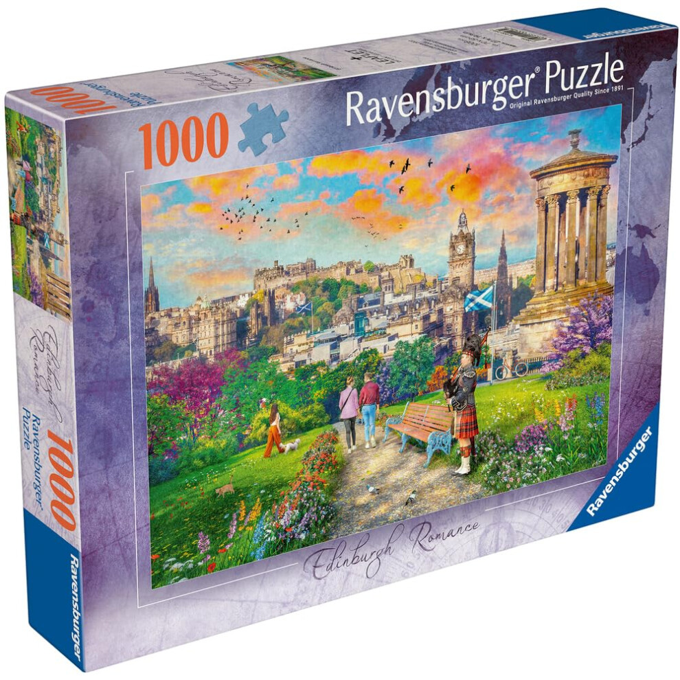 Edinburgh Romance 1000 Piece Jigsaw Puzzles for Adults and Kids Age 12 Years Up - Scotland