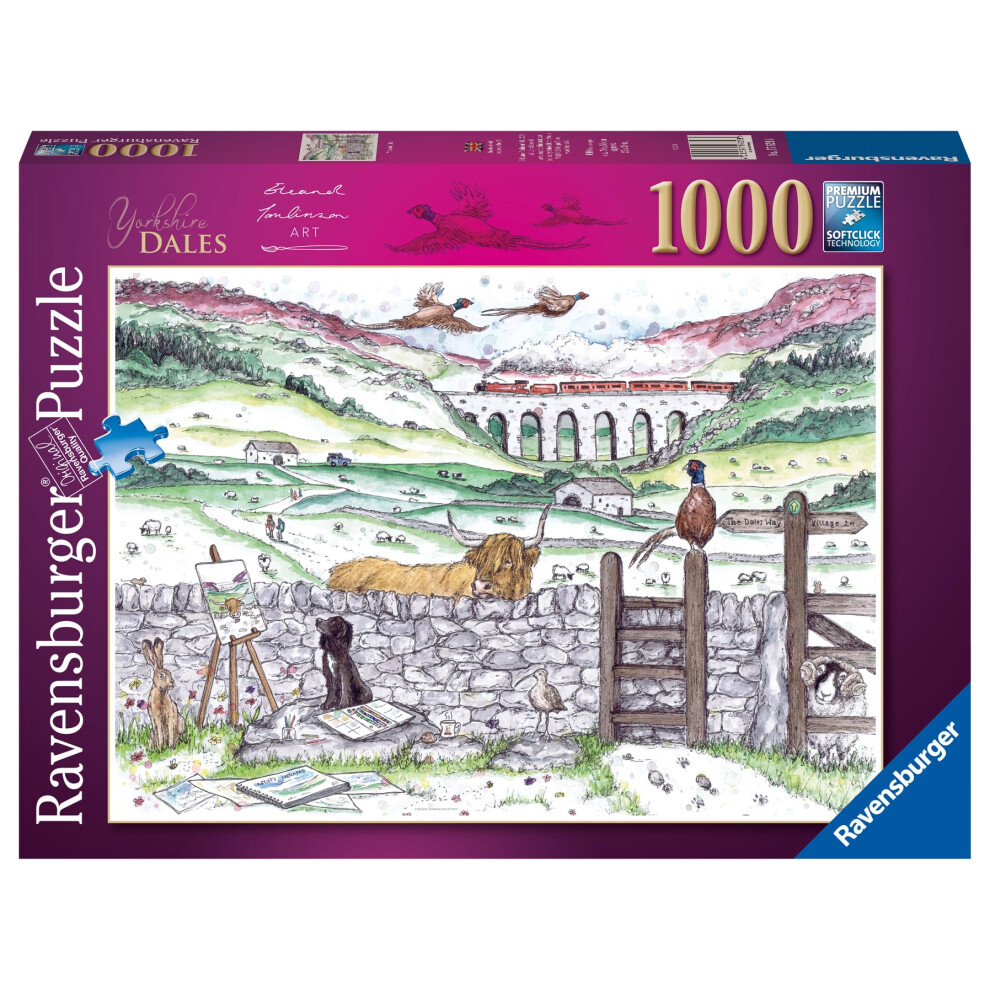 British Yorkshire Dales 1000 Piece Jigsaw Puzzles for Adults and Kids Age 12 Years Up - UK Landscape