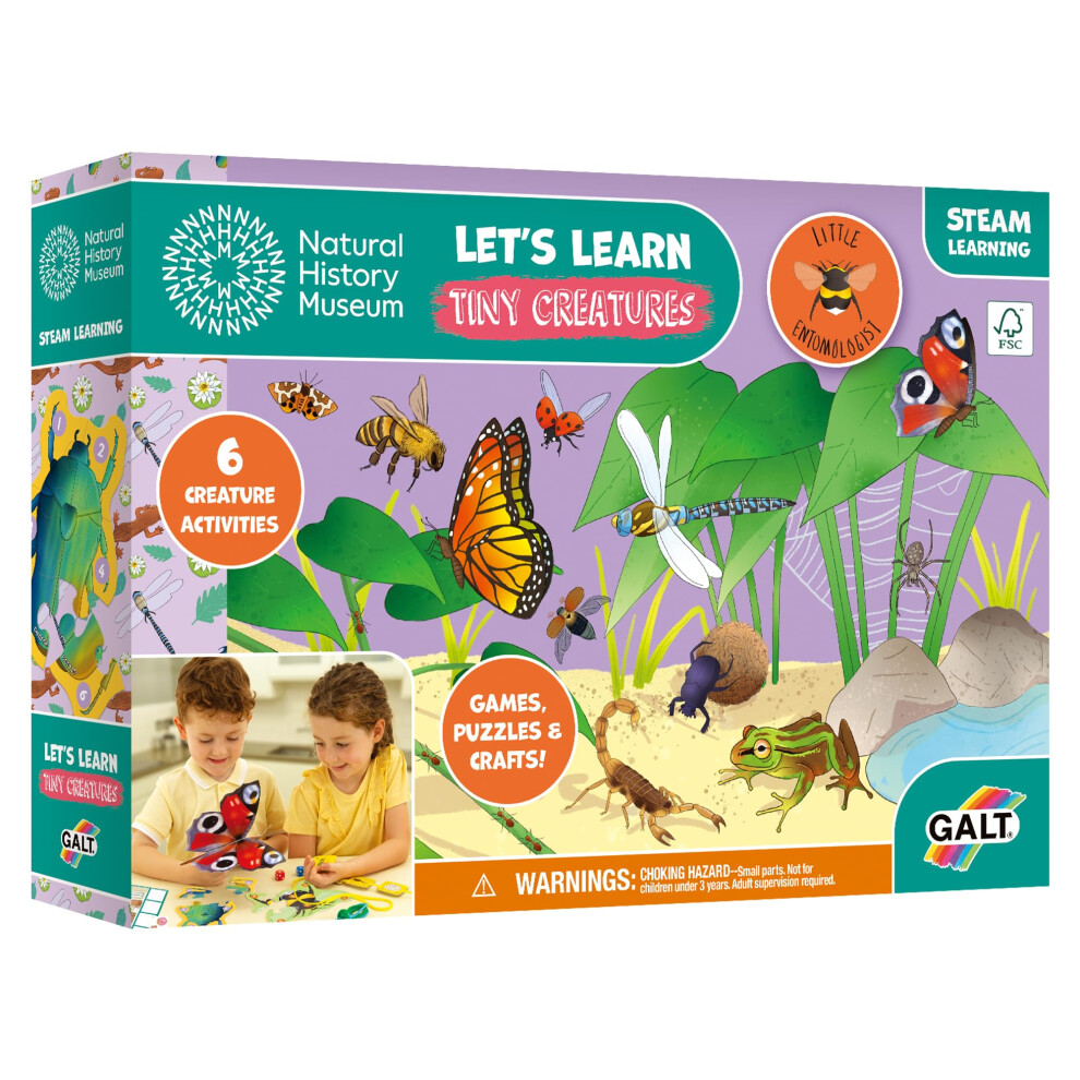 Toys Natural History Museum Tiny Creatures Kids Arts & Crafts Kit, Ages 4 +