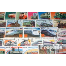 Motives 50 various Railway stamps (Stamps for collectors) Trains/railway/funicular