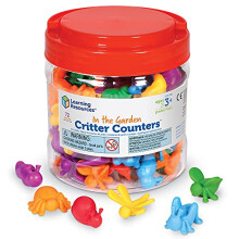 Learning Resources Critters da Giardino - 72 Pezzi, Giochi Educativi per Bambini 3+, Manipolativi Matematici