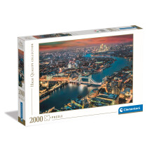 32082 Jigsaw Collection Aerial View 2000 Pieces-Puzzle for Adults 14-99 Years, Gift for Men/Women, City, London, Um, Made in Italy, Multicolor